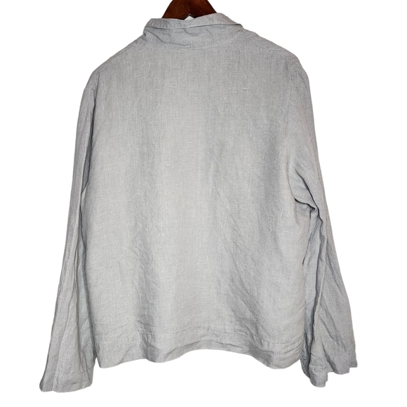 Bryn Walker linen open front grey cardigan - Picture 6 of 17